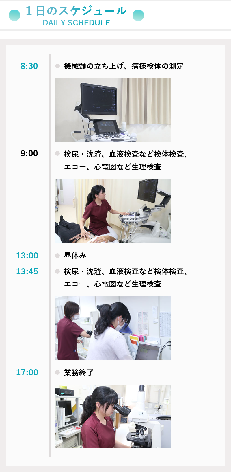 1日のスケジュール